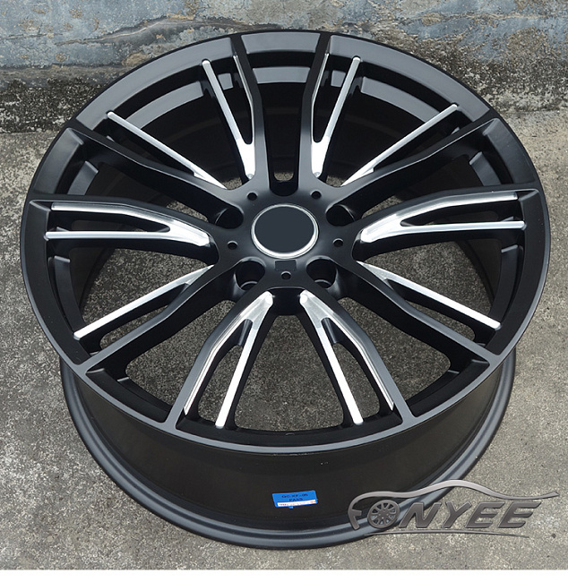 картинка Новые диски BMW A01M R19 5x120 ET35 J9 Черный мат + серебро магазин  StreetTuning 