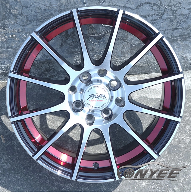 картинка Новые диски Storm Wheels R15 5x114,3 ET38 J6 черные + серебро магазин  StreetTuning 