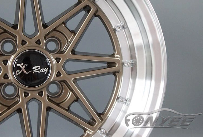 картинка Новые диски Equip 03 R15 4x100 ET10 J8 бронза + полированная полка магазин  StreetTuning 