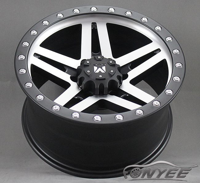 картинка Новые диски MVF-957 R17 6X139,7 ET-15 J8,5 серебро + черный магазин  StreetTuning 