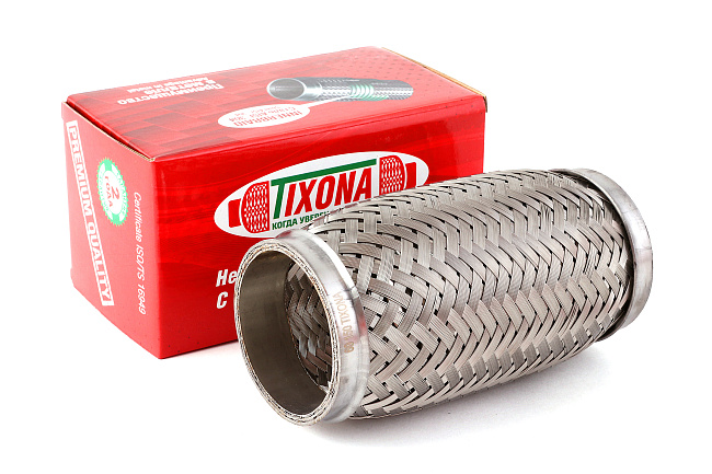 картинка Гофра глушителя Tixona (сталь 304 трехслойная) 60*150 магазин  StreetTuning 