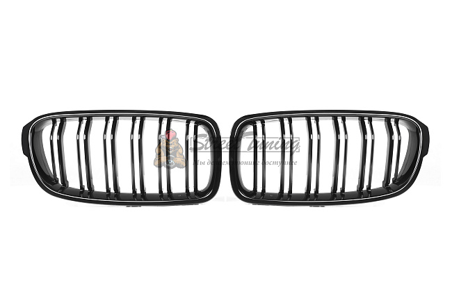 картинка Решетки радиатора BMW 3 Series F30 / F31 / F35, двойные ламели, ABS магазин  StreetTuning 