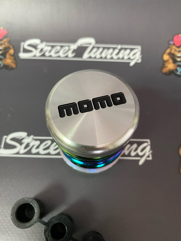 картинка Ручка КПП MOMO Springs в стиле койловера, серебро, пружина неохром от магазина  StreetTuning