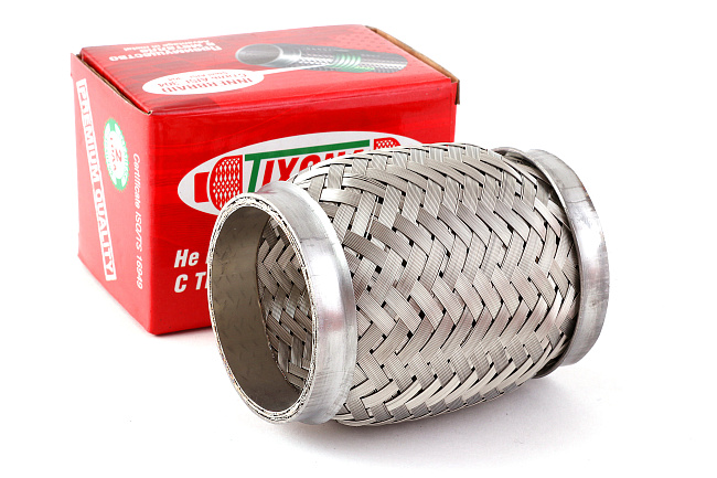 картинка Гофра глушителя Tixona (сталь 304 трехслойная) 60*100 магазин  StreetTuning 