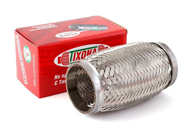 картинка Гофра глушителя Tixona (сталь 304 трехслойная) 64*150 магазин  StreetTuning 