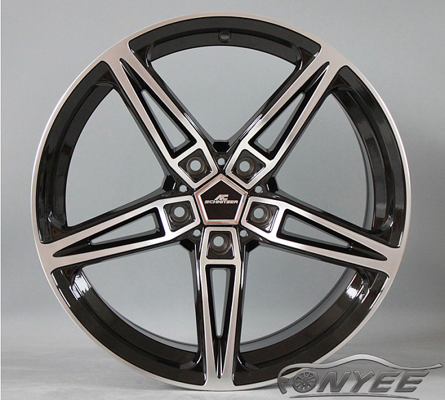 картинка Новые диски AC schnitzer AC1 R19 5X108 ET40 J8,5 черный глянец + серебро магазин  StreetTuning 