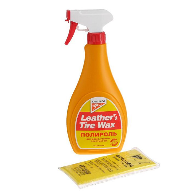 картинка Полироль для кожи, резины, пластмассы Leather&Tire Wax матовый - 280 мл магазин  StreetTuning 