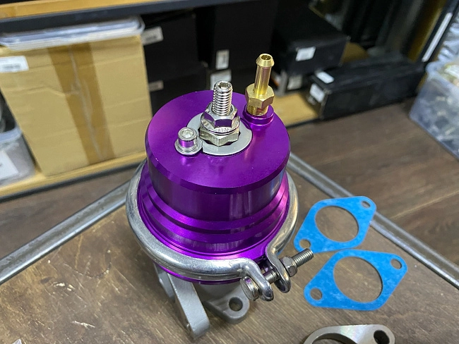 картинка Вестгейт (Wastegate) 44 мм Epman Sport , фиолетовый фланец 2 болта магазин  StreetTuning 