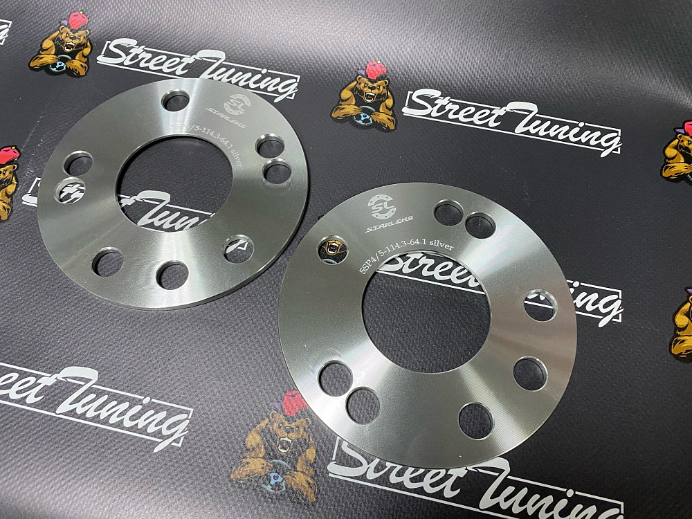 картинка Проставка Starleks 5 мм 4/5x114.3 цо 64.1 сквозная, Silver от магазина  StreetTuning