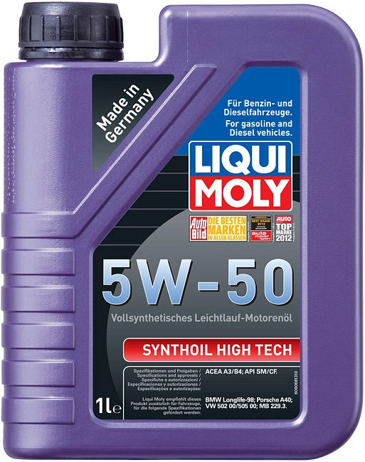 картинка Синтетическое моторное масло Liqui Moly 5W-50 Synthoil High Tech - 1 л магазин  StreetTuning 
