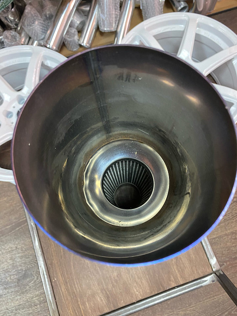 картинка Прямоточная банка HKS Style серии Jasma,D-63x114 мм с напылением магазин  StreetTuning 