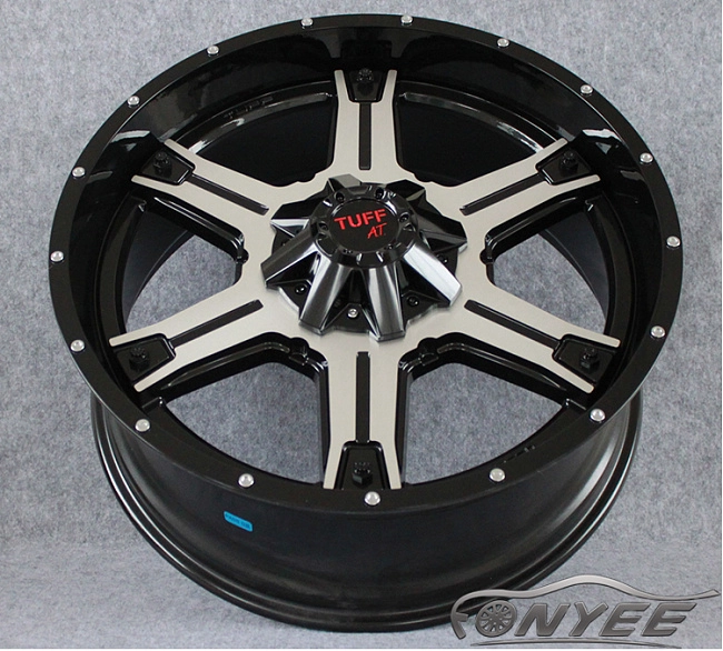 картинка Новые диски TUFF  R22 6X139,7 ET20 J9 черные с серебром магазин  StreetTuning 