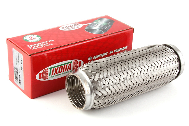 картинка Гофра глушителя Tixona (сталь 304 с внутренним металлорукавом) 50*200 магазин  StreetTuning 