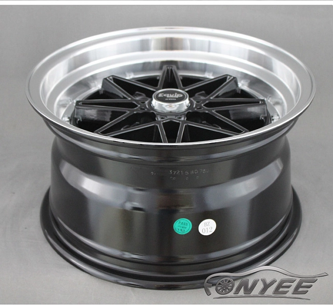 картинка Новые диски Equip 03 R15 4x100 ET25 J8 черный + полированная полка магазин  StreetTuning 