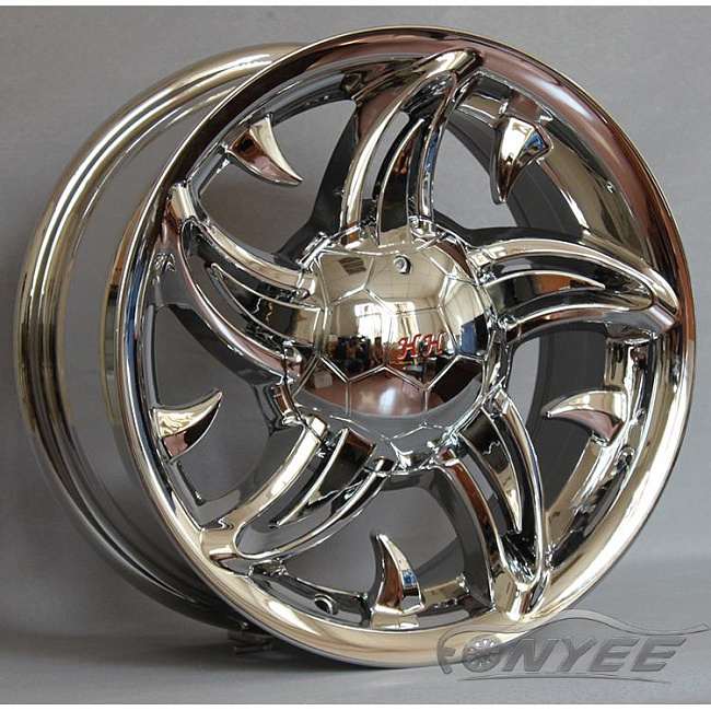 картинка Эксклюзивные диски HH R14 ET25 4x100/114,3 J6,5 хром золото магазин  StreetTuning 