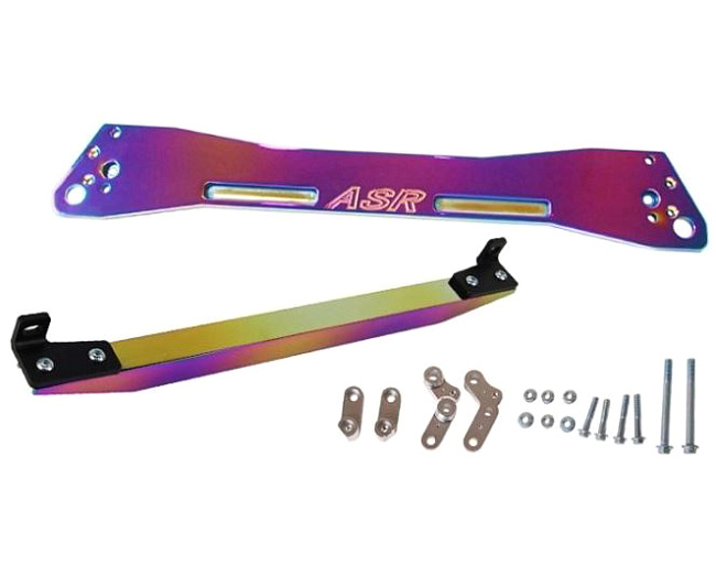 картинка Задние усилители подрамника ASR style для Honda Civic 1992-1995 г, неохром магазин  StreetTuning 