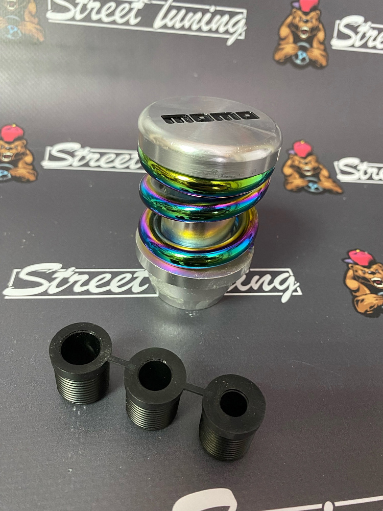 картинка Ручка КПП MOMO Springs в стиле койловера, серебро, пружина неохром от магазина  StreetTuning