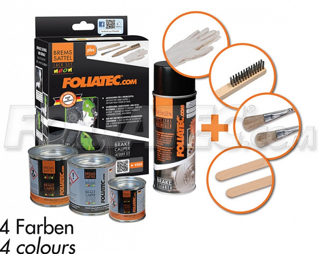 картинка Краска для суппортов FOLIATEC зелёная NEON, трёхкомпонентная (2182) магазин  StreetTuning 