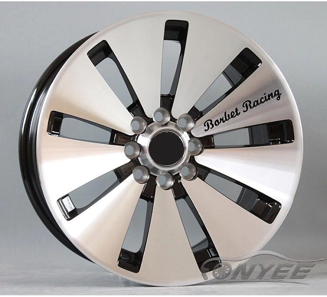 картинка Новые диски Borbet racing R15 4х100-108 J7 ET15 серебро + черный глянец магазин  StreetTuning 