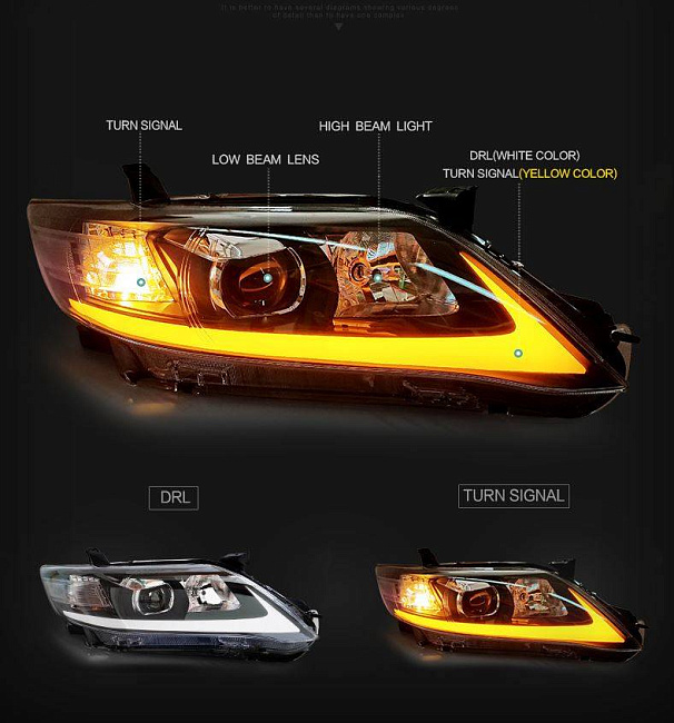 картинка Передние фары для Toyota Camry 2009-2011 г магазин  StreetTuning 
