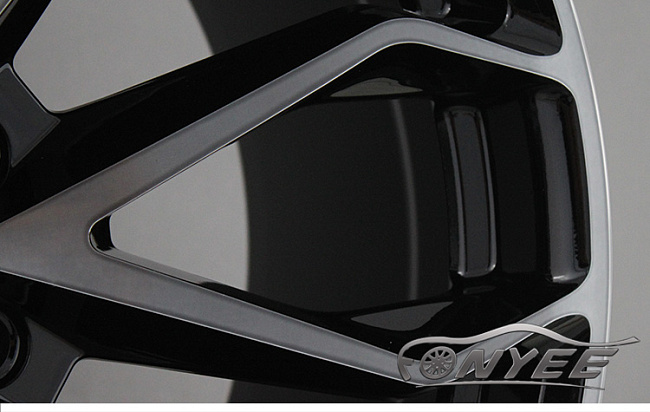 картинка Новые диски HRE S201 Replika R19 5X108 ET35 J8,5, черные + серебро магазин  StreetTuning 