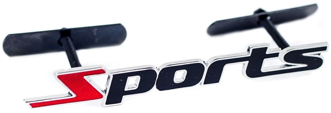 картинка Шильдик в решетку радиатора с логотипом "Sports" магазин  StreetTuning 