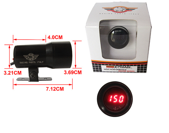 картинка Датчик температуры масла Epman 37 мм , черный магазин  StreetTuning 