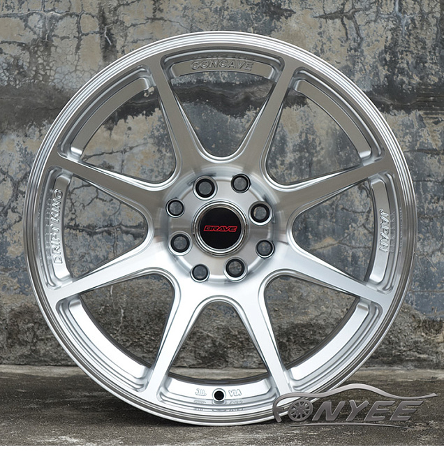 картинка Новые диски BRAVE R16 4x100 ET30 J8 серебристые магазин  StreetTuning 