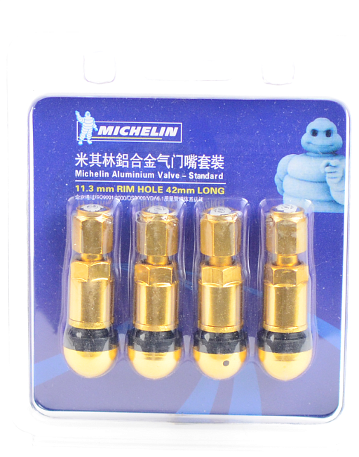 картинка Спортивные ниппели "Michelin" для бескамерных шин, золотые магазин  StreetTuning 