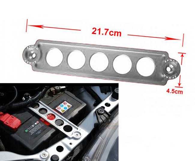картинка Крепеж для аккумулятора Epman, серебряный L-215 мм магазин  StreetTuning 