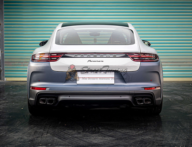 картинка Передний бампер в сборе, в стиле Turbo, без ходовых огней, для Porsche Panamera 2017-2023 годов (971) магазин  StreetTuning 