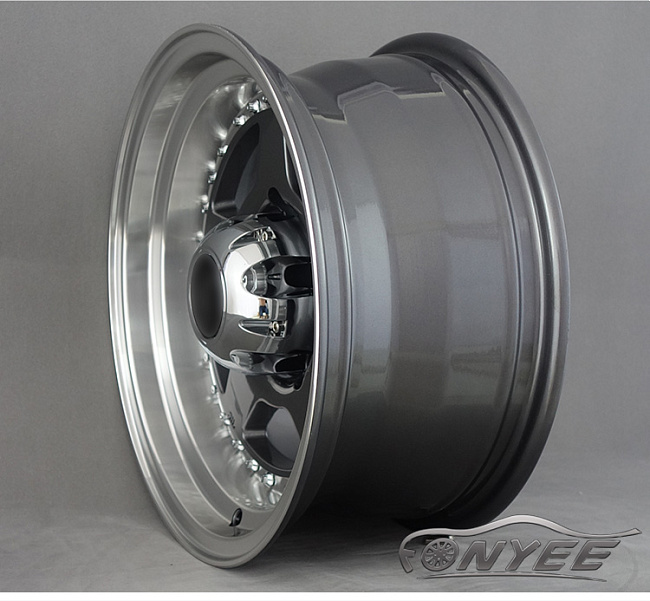 картинка Новые диски MVF-955 R15 5X139,7 ET-10 J7 серые + полированная полка магазин  StreetTuning 