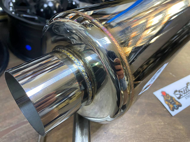 картинка Прямоточная банка HKS Style серии Jasma,D-63x102 мм с напылением магазин  StreetTuning 