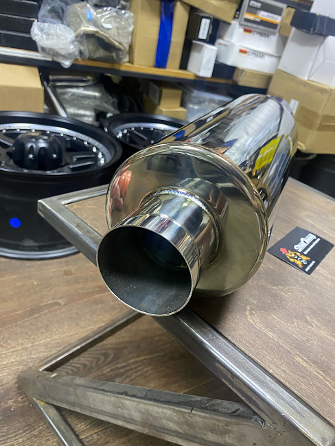 картинка Прямоточная банка HKS Style серии Jasma, D - 63 x 89 мм с напылением магазин  StreetTuning 