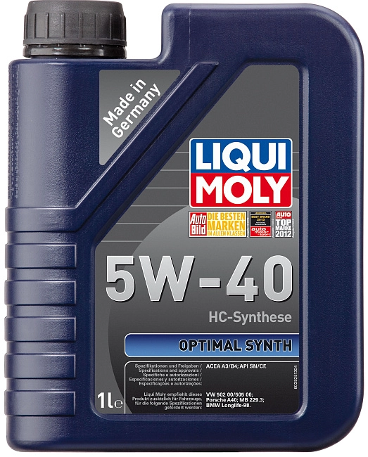 картинка НС-синтетическое моторное масло Liqui Moly 5W-40 Optimal Synth - 1 л магазин  StreetTuning 