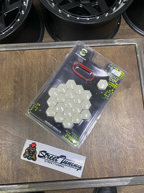 картинка Декоративные колпачки для колесных гаек и болтов под 17й ключ, белые магазин  StreetTuning 