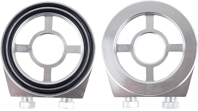 картинка Проставка под масляный фильтр для подключения датчиков, серебряная магазин  StreetTuning 