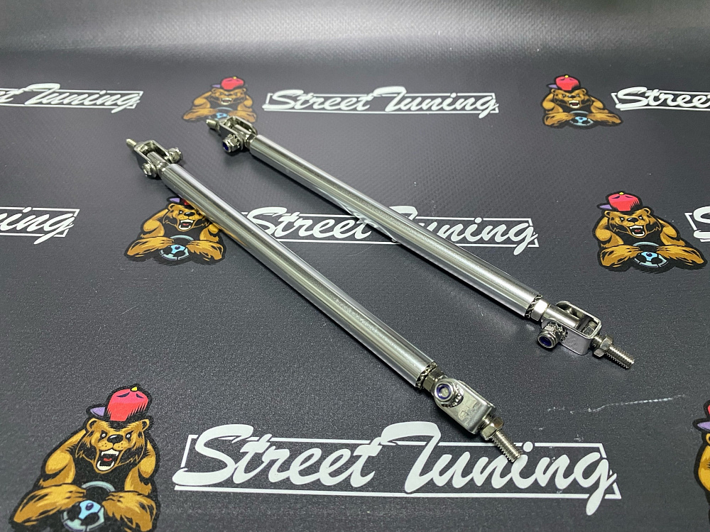 картинка Крепеж губы бампера 150 мм, универсальный, серебряная, 2шт от магазина  StreetTuning