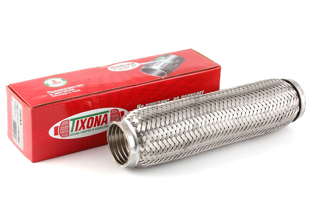 картинка Гофра глушителя Tixona (сталь 304 с внутренним металлорукавом) 50*280 магазин  StreetTuning 