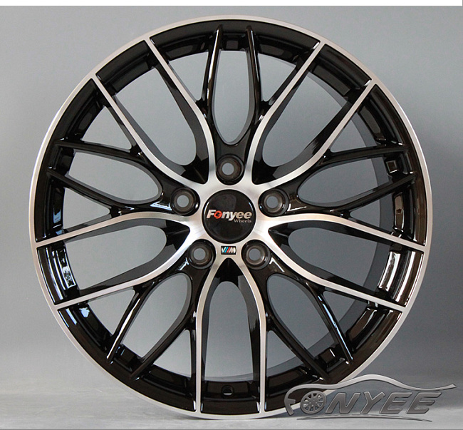 картинка Новые диски BMW Double Spoke 405M R19 5x120 ET38 J9,5 черный глянец + серебро магазин  StreetTuning 