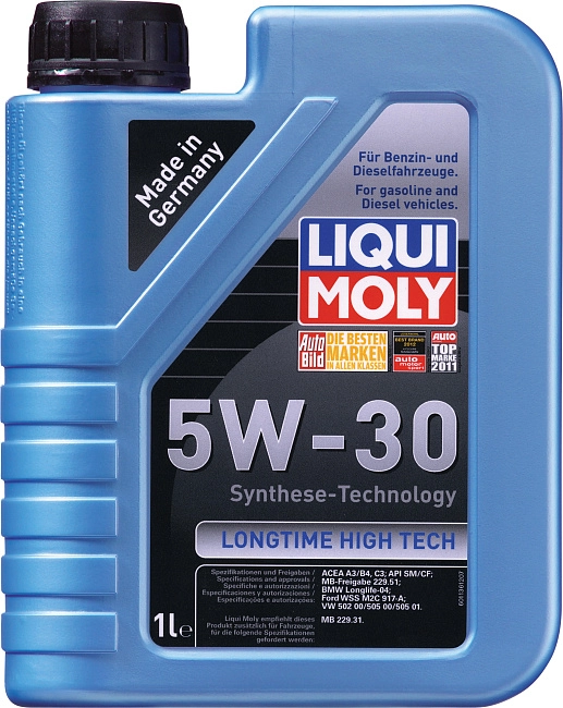 картинка Синтетическое моторное масло Liqui Moly 5W-30 LongTime High Tech - 1 л магазин  StreetTuning 