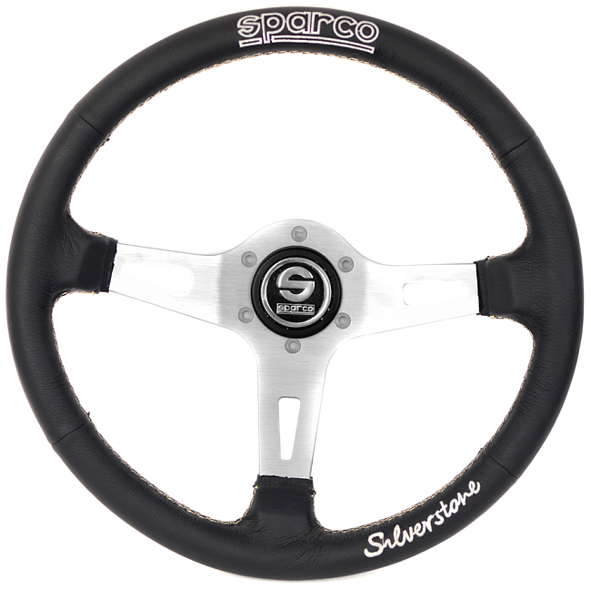 картинка Спортивный руль Sparco Style, серебряный магазин  StreetTuning 