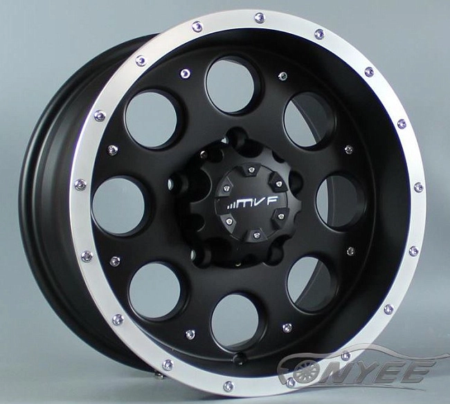 картинка Новые диски MVF-962 R16 5X150 ET-15 J8 черный мат + серебро магазин  StreetTuning 