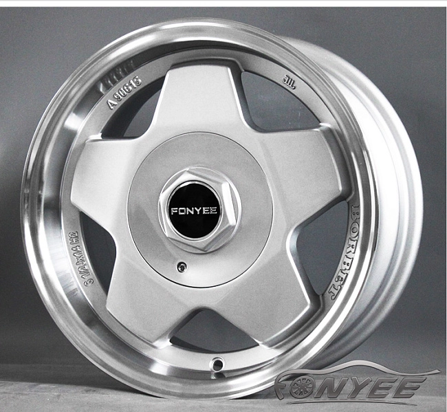 картинка Новые диски Borbet A R15 4х100/114,3 ET20 J7 серебро + полированная полка магазин  StreetTuning 