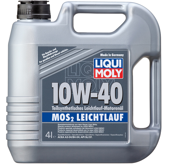 картинка Полусинтетическое моторное масло Liqui Moly 10W-40 Leichtlauf MoS2 - 4 л магазин  StreetTuning 