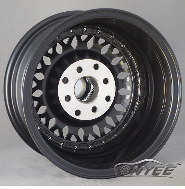 картинка Новые диски BBS RS R13 4X114,3/4X100 ET30 J6 черный глянец + золотая полированная полка магазин  StreetTuning 