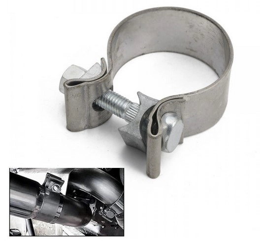 картинка Хомут для глушителя (выхлопной трубы) ремонтный, узкий, диаметр 76 мм магазин  StreetTuning 